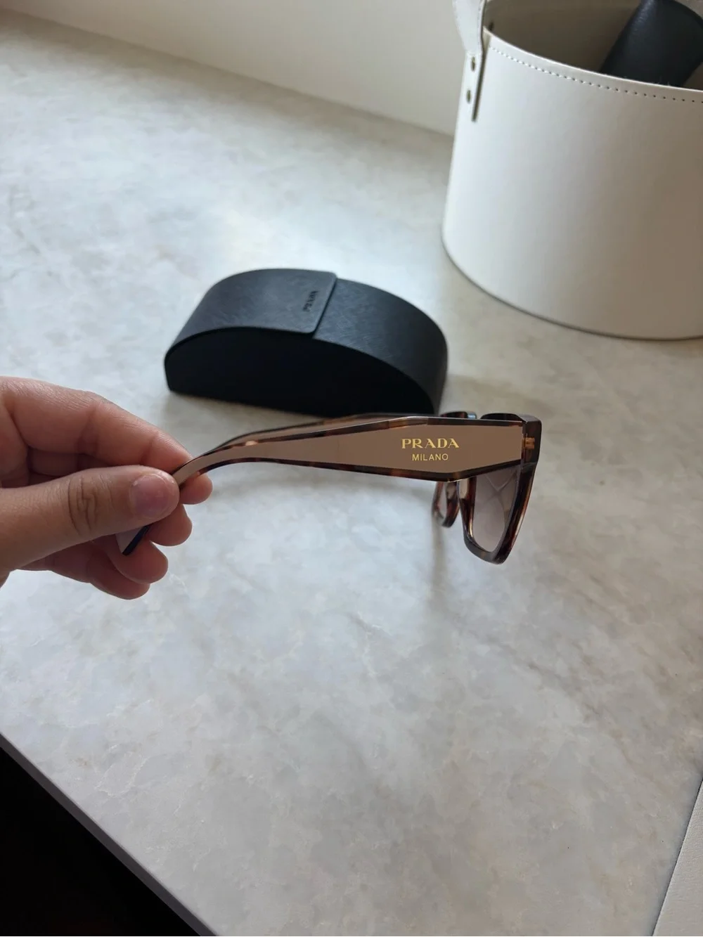 BRAND NEW : Prada Women's Tortoiseshell Sunglasses - Browni Gradient Lenses